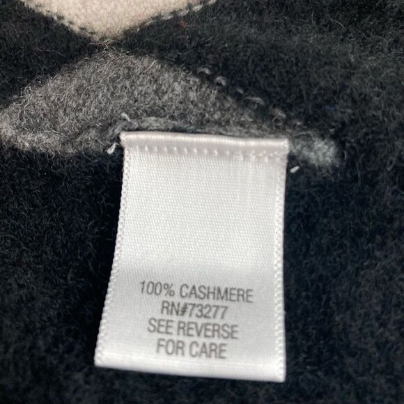 Cashmere Argyle Pattern Button Front Cardigan Size S - Picture 7 of 7